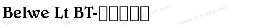 Belwe Lt BT字体转换